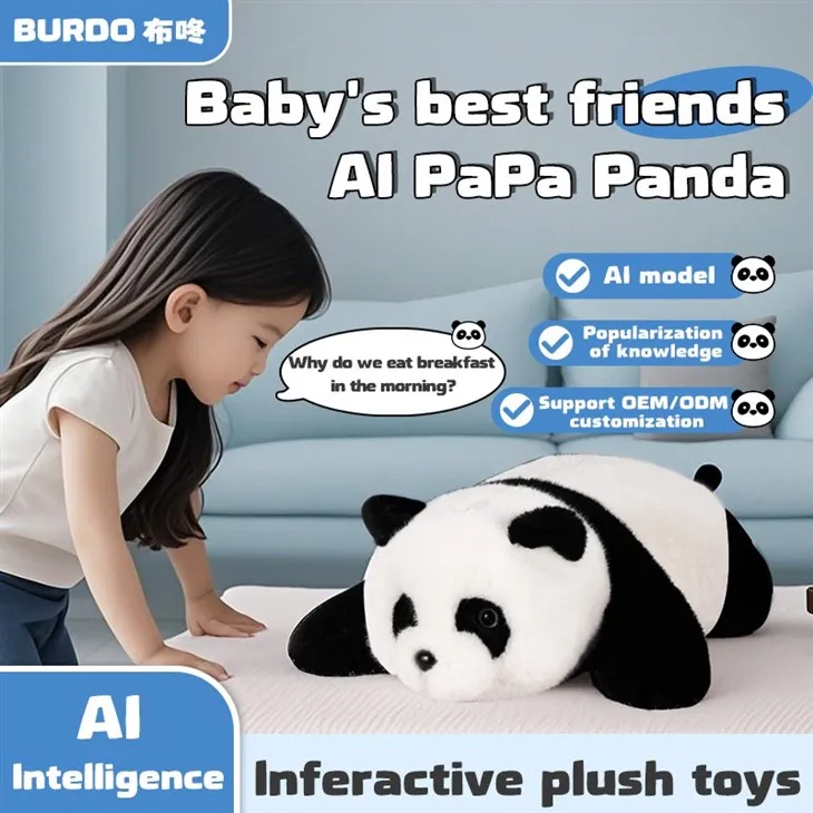 Wifi AI Panda Toy Blinking Eyes Repeat Voice For Kids Gift